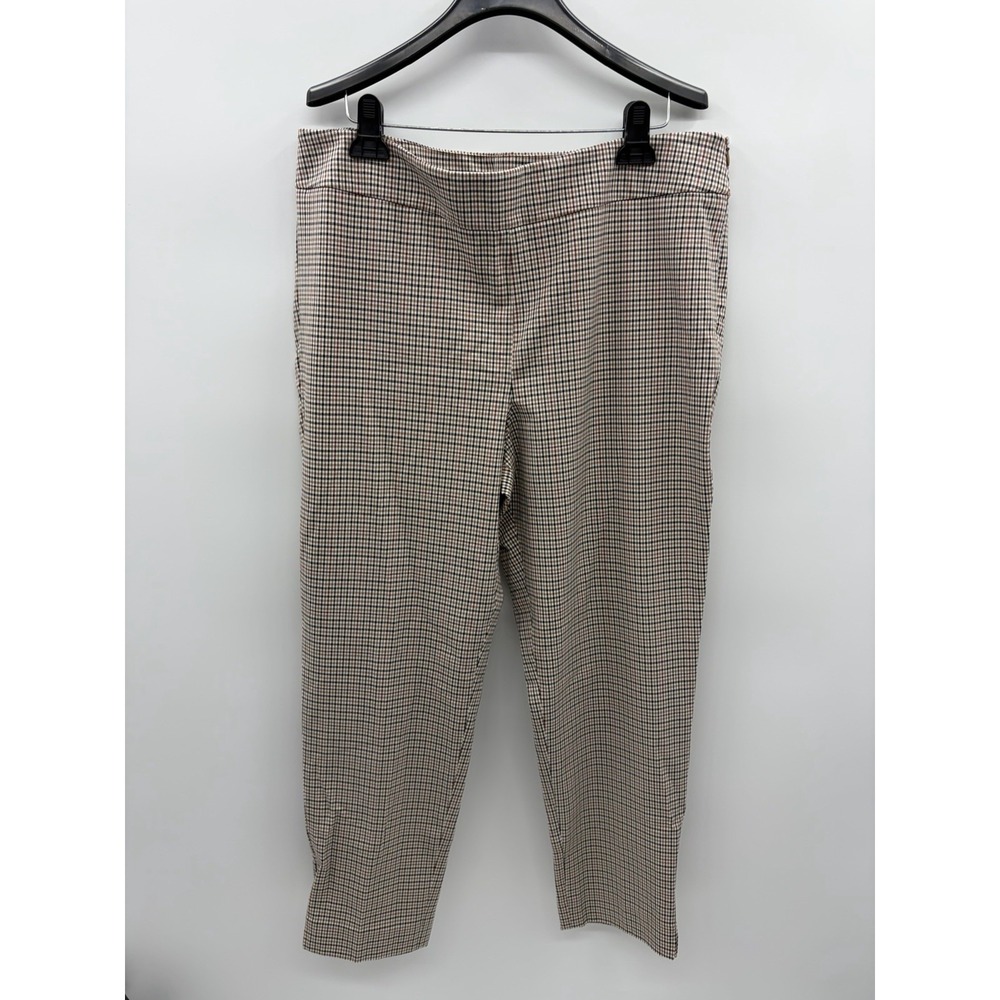 Talbots Womens Size 16 Slim Leg Chatham Ankle Pants in Brown/Tan Plaid $109